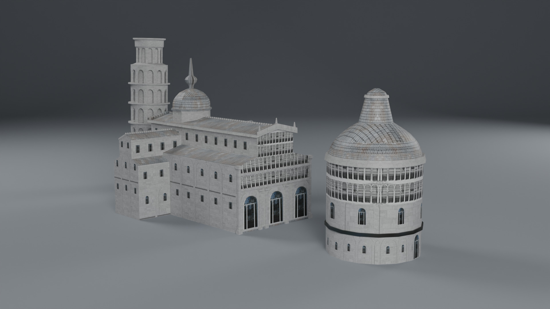 Italy Historical Building Pack Low-poly 3D model_30