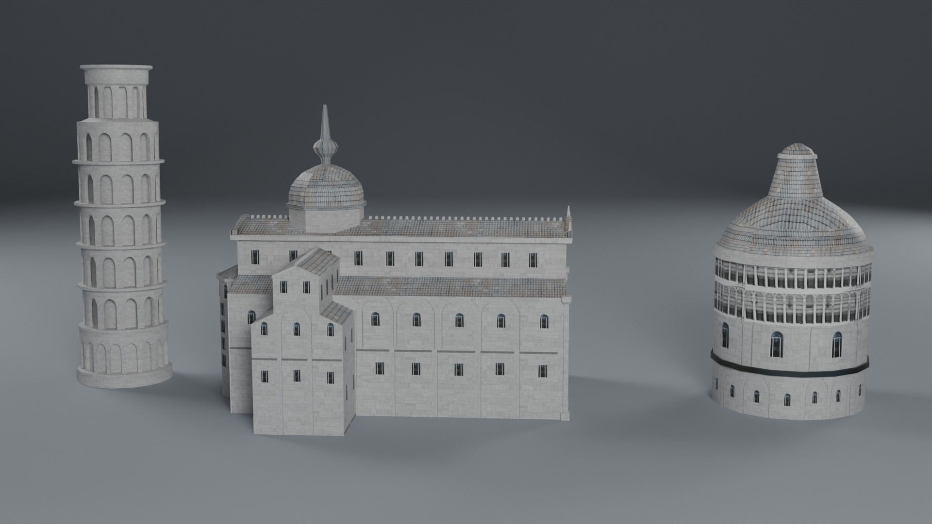 Italy Historical Building Pack Low-poly 3D model_31