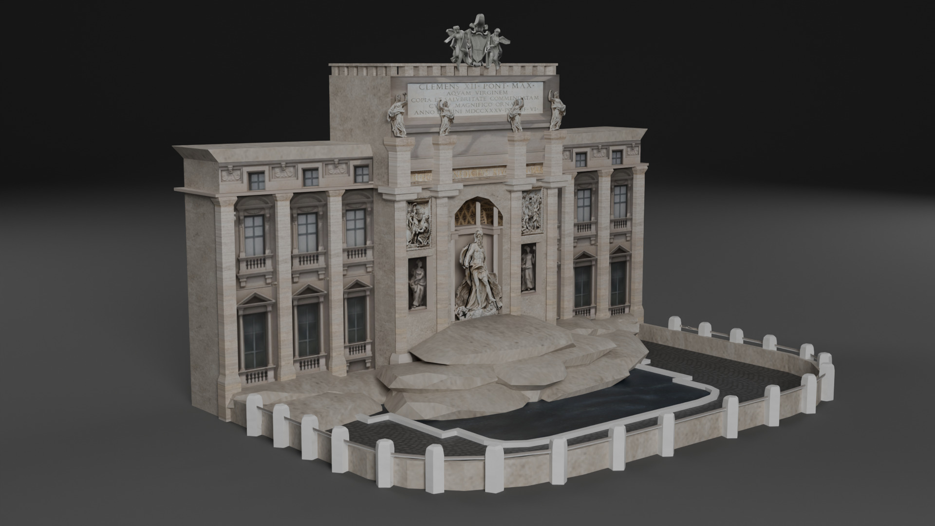 Italy Historical Building Pack Low-poly 3D model_26
