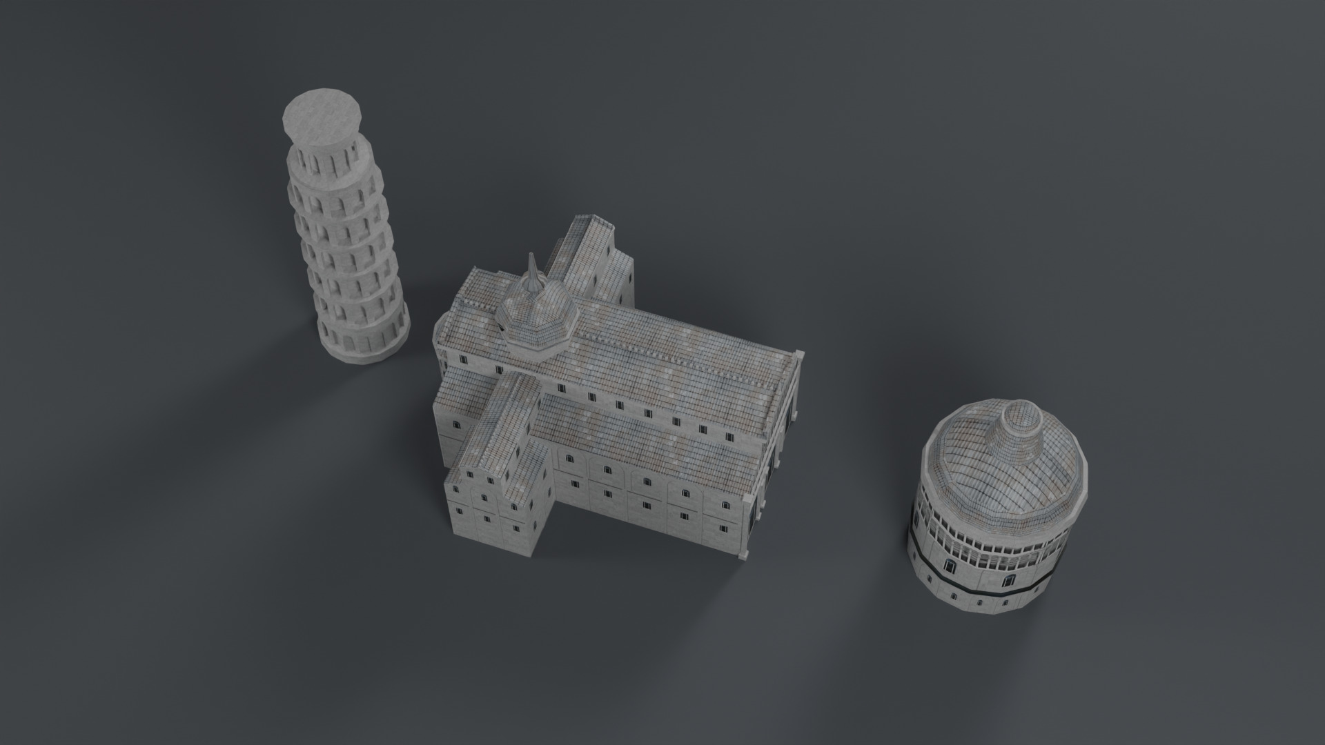 Italy Historical Building Pack Low-poly 3D model_29