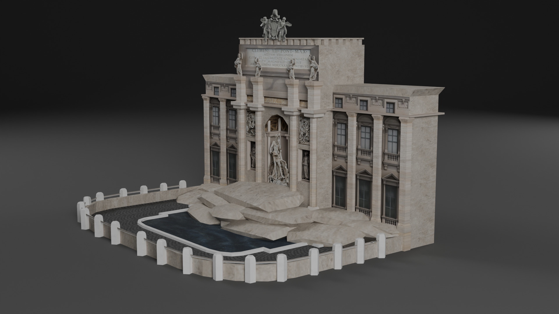 Italy Historical Building Pack Low-poly 3D model_11