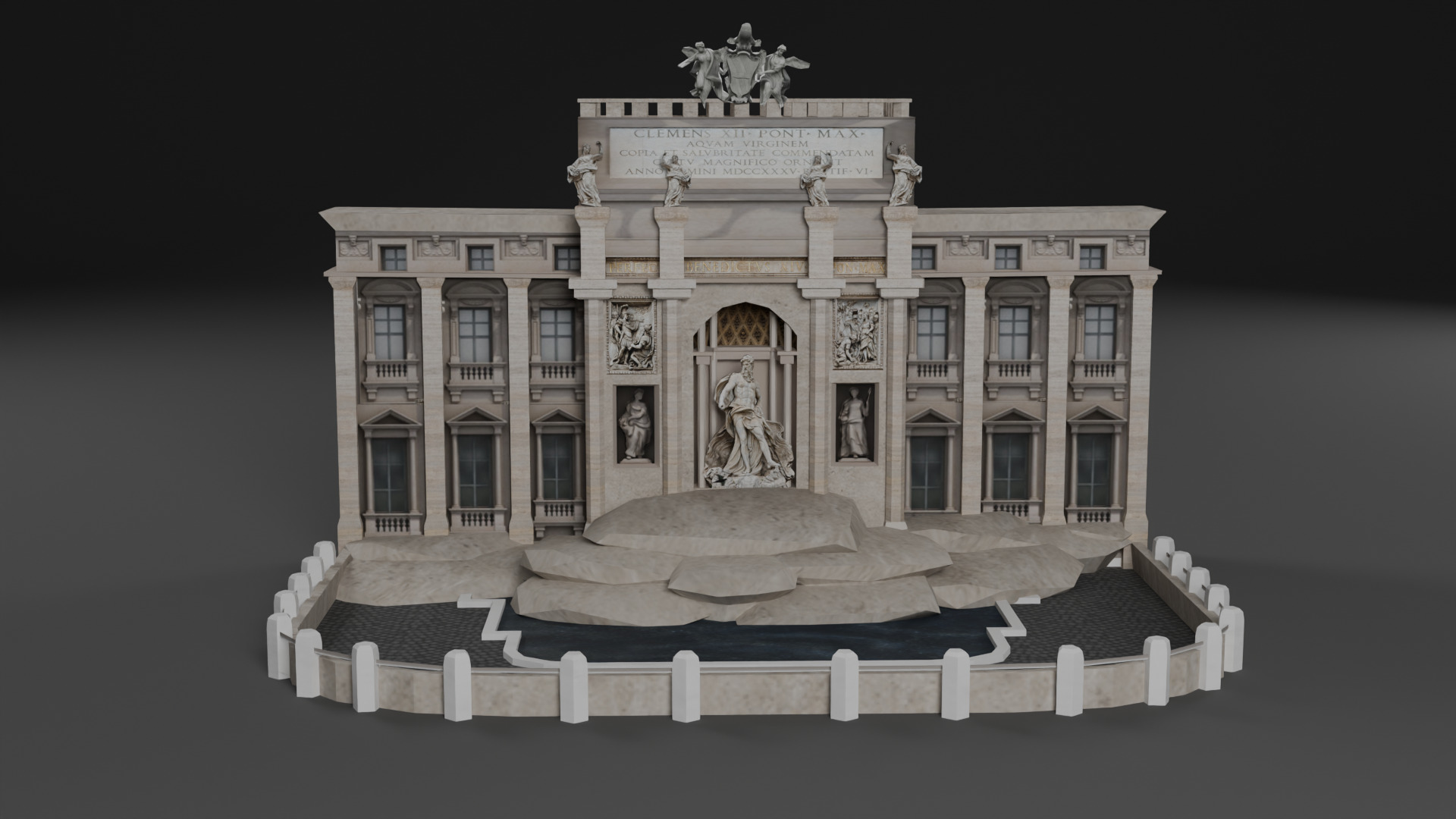 Italy Historical Building Pack Low-poly 3D model_25
