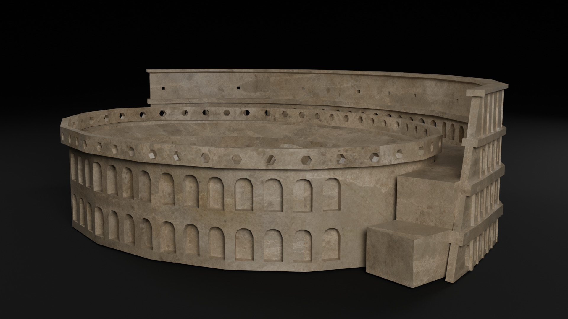 Italy Historical Building Pack Low-poly 3D model_10