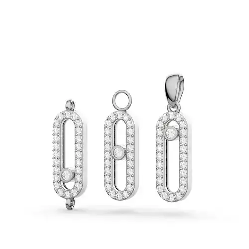 Set of bracelet and pendant element Messika move style