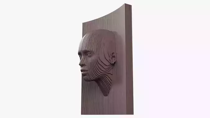 Modern Wooden Wall Decor Panel - Human Form