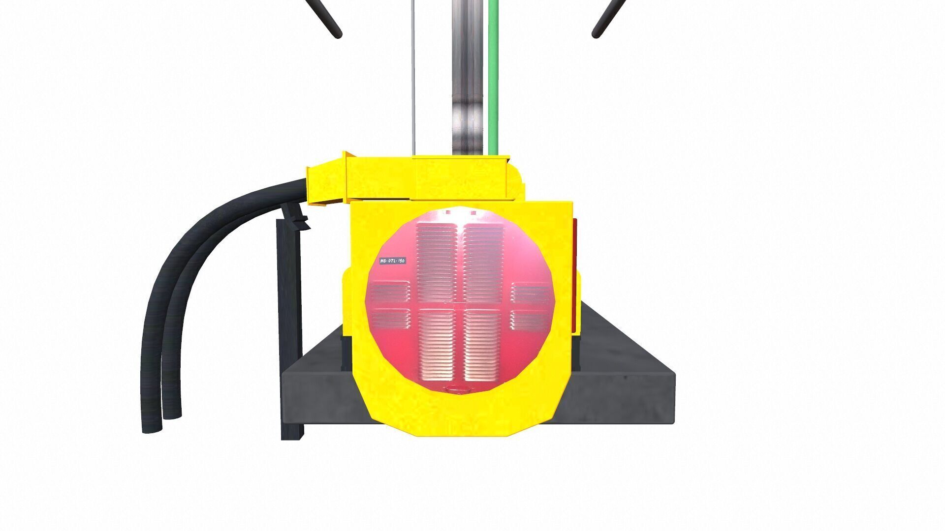 Industrial Generator Low-poly 3D model_3