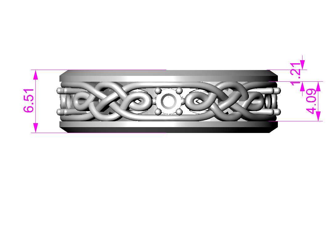 Pattern wedding band ring- STL 3d cad file 3D print model_8