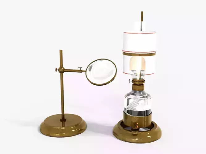 Victorian Lamp And Light Focus