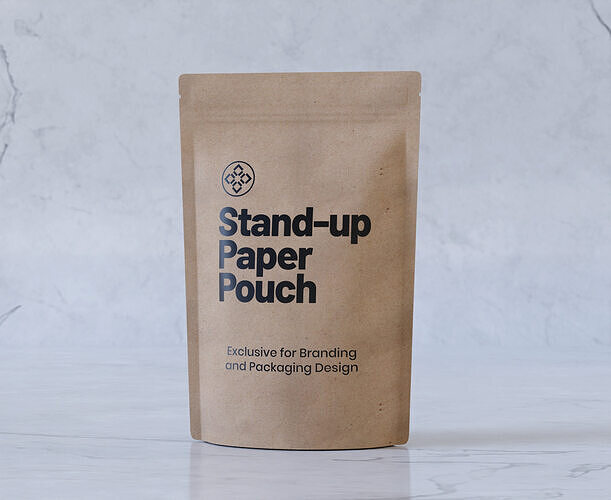 Paper Pouch packaging 3D model 3