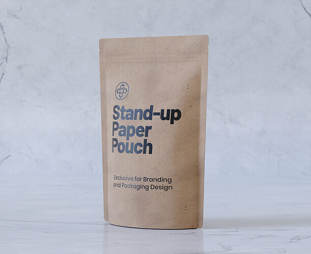Paper Pouch packaging 3D model 4