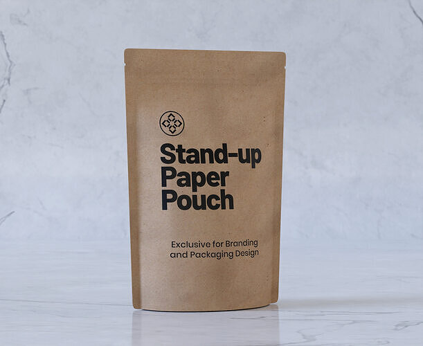 Paper Pouch packaging 3D model 2