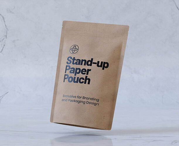 Paper Pouch packaging 3D model 6