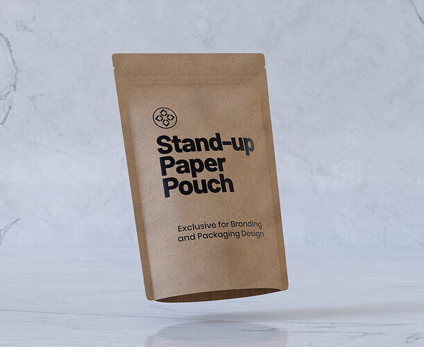 Paper Pouch packaging 3D model 5