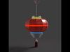 Chinese red lantern  Low-poly 3D model_2