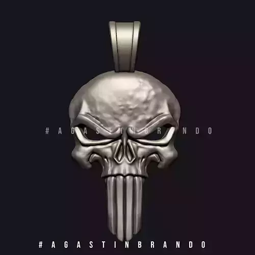 3D punisher skull pendant STL