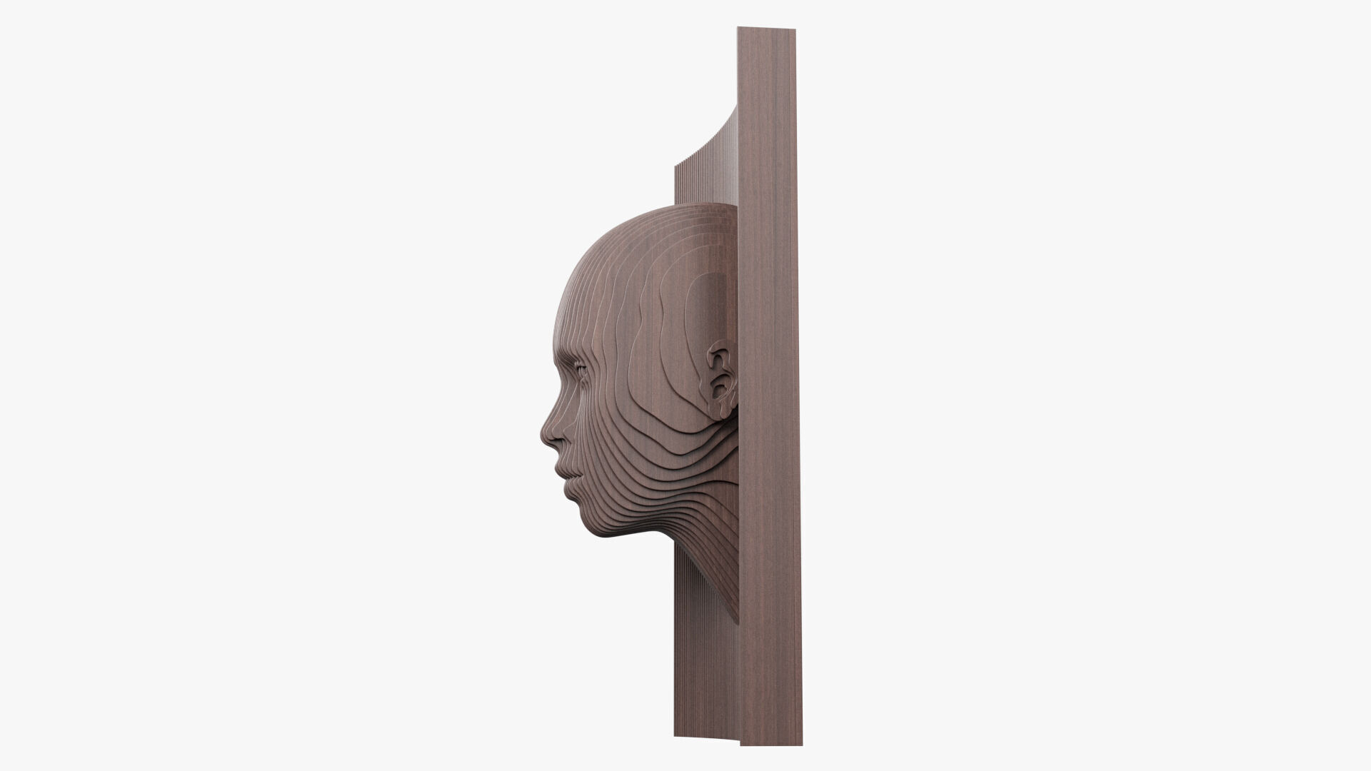 Parametric Wooden Head Set 3D model_10