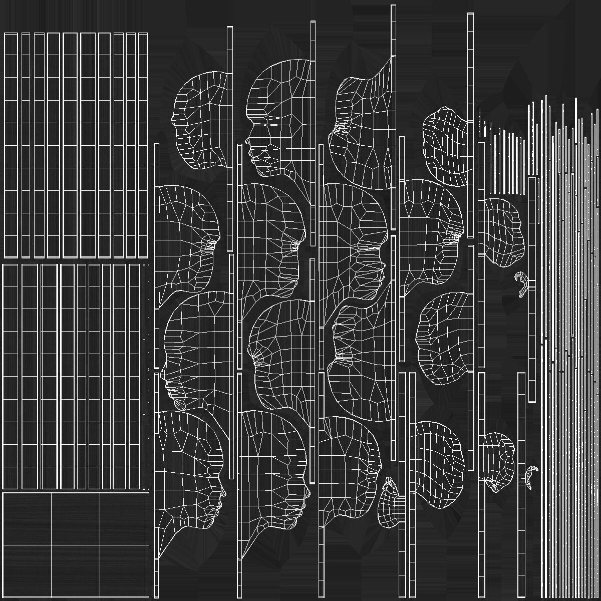 Parametric Wooden Head Set 3D model_28