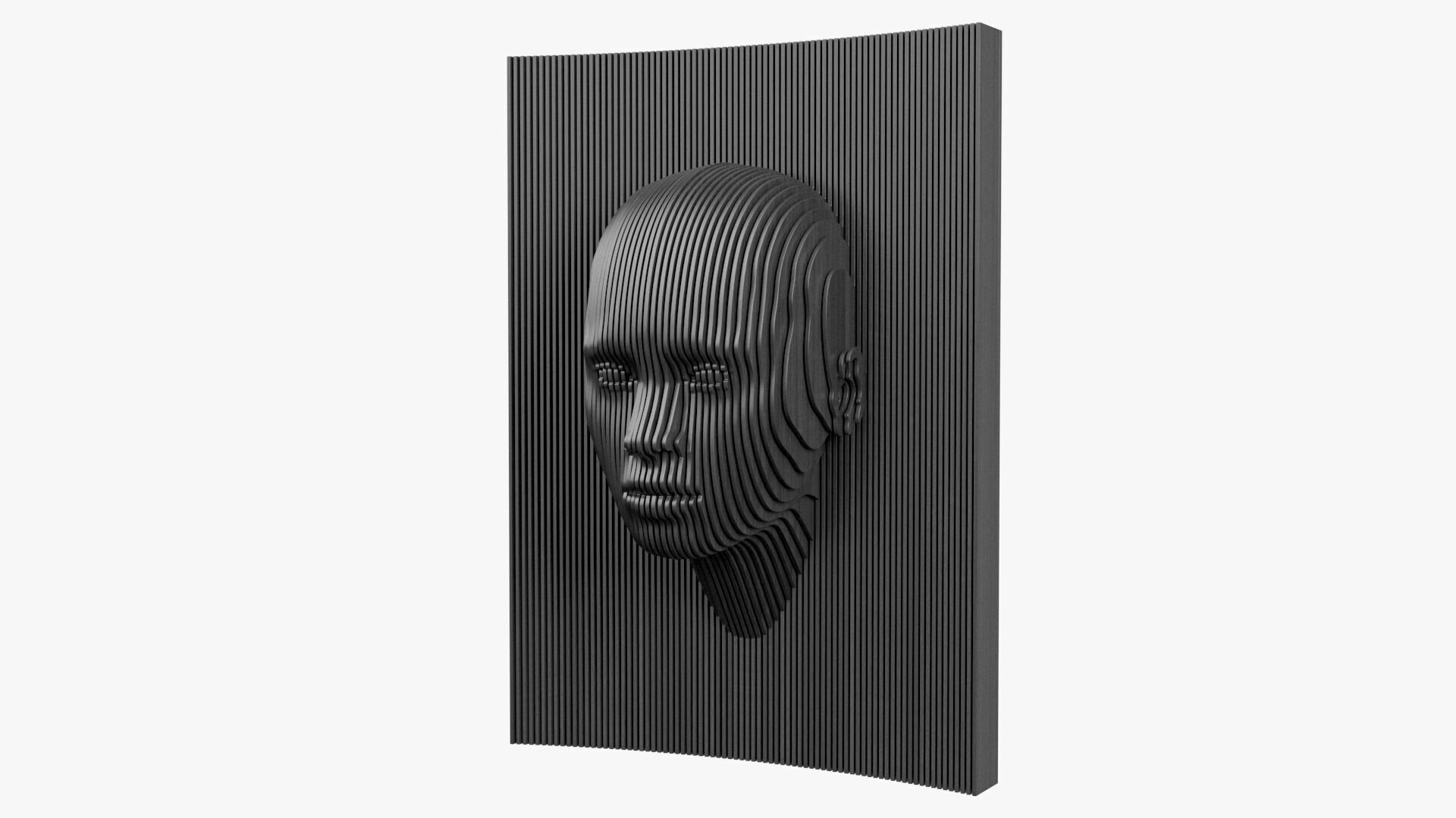 Parametric Wooden Head Set 3D model_22