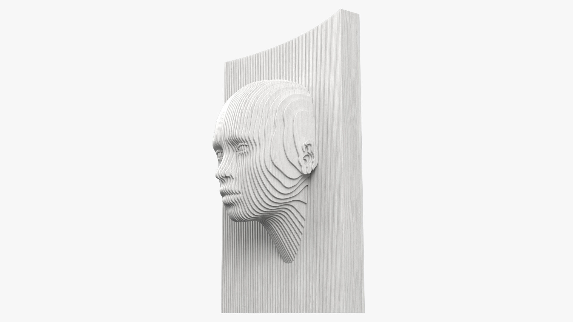 Parametric Wooden Head Set 3D model_13