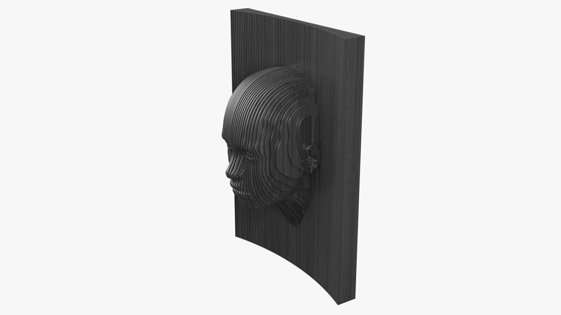 Parametric Wooden Head Set 3D model_20