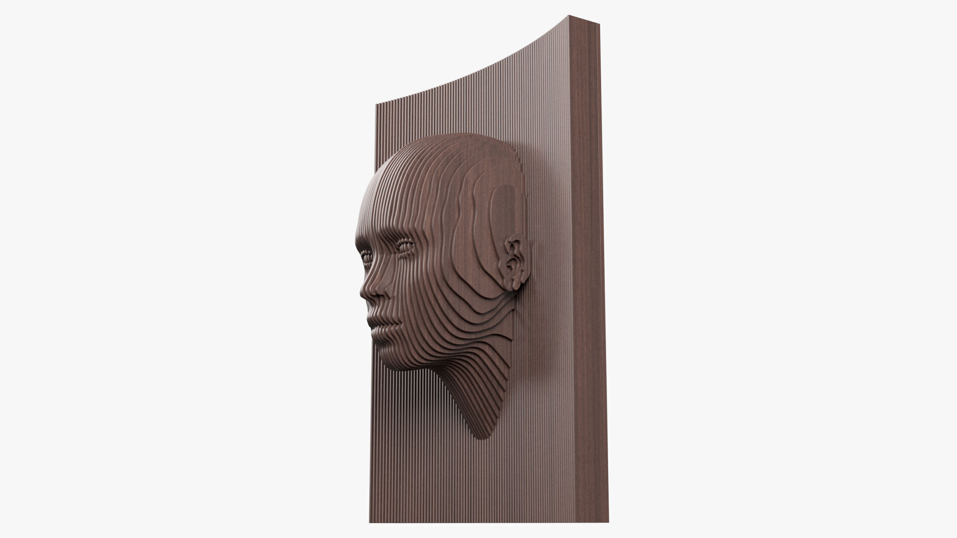 Parametric Wooden Head Set 3D model_7