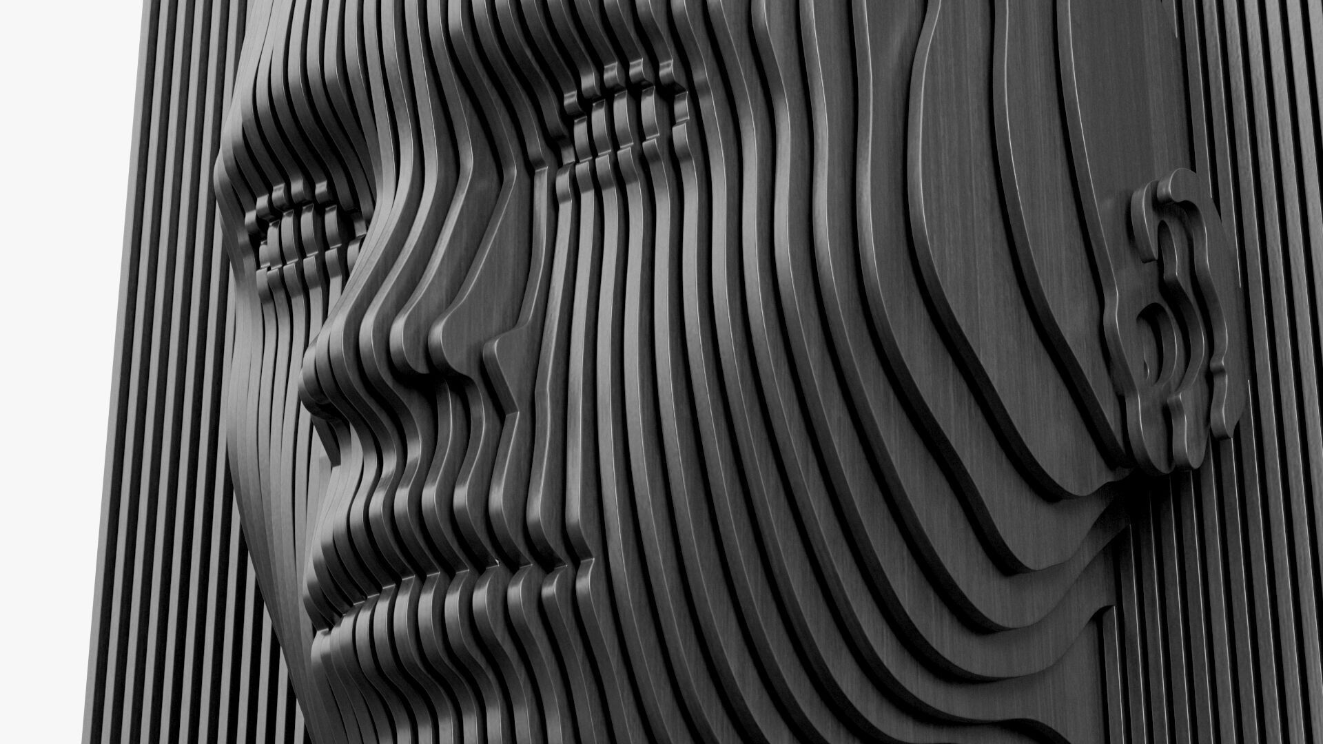Parametric Wooden Head Set 3D model_24