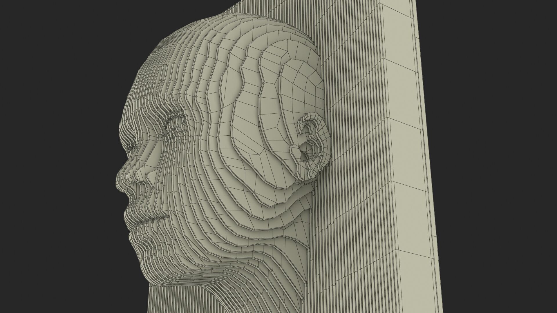 Parametric Wooden Head Set 3D model_32
