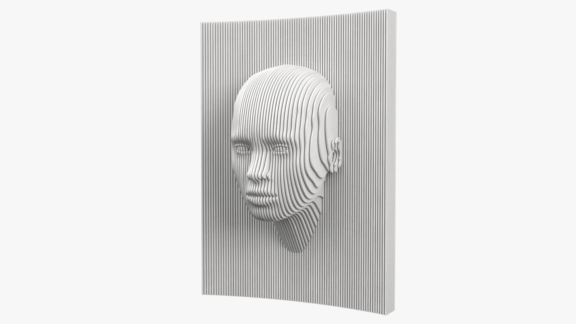 Parametric Wooden Head Set 3D model_18