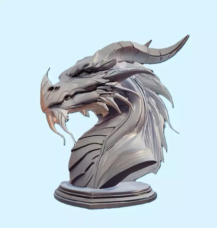 Majestic Dragon Bust 3D print model
