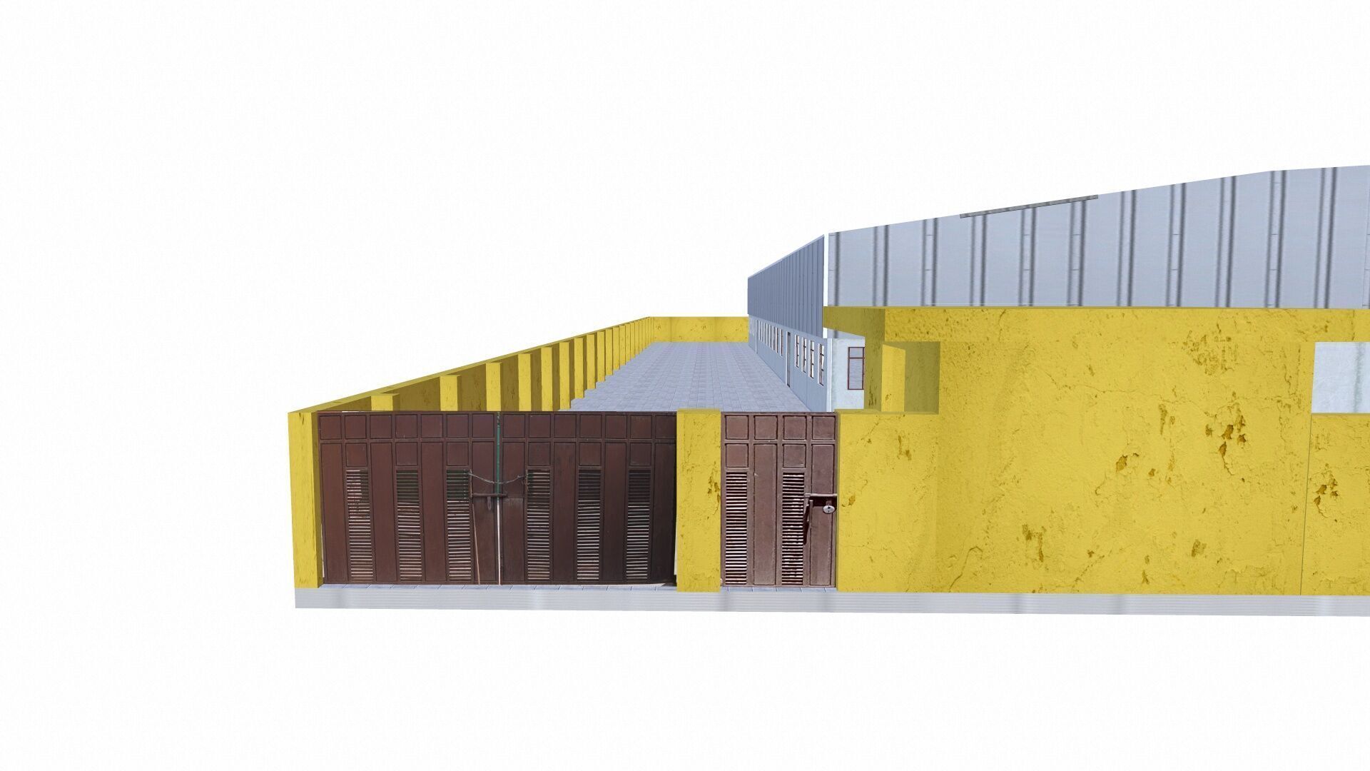 Warehouse Interior And Exterior Low-poly 3D model_8