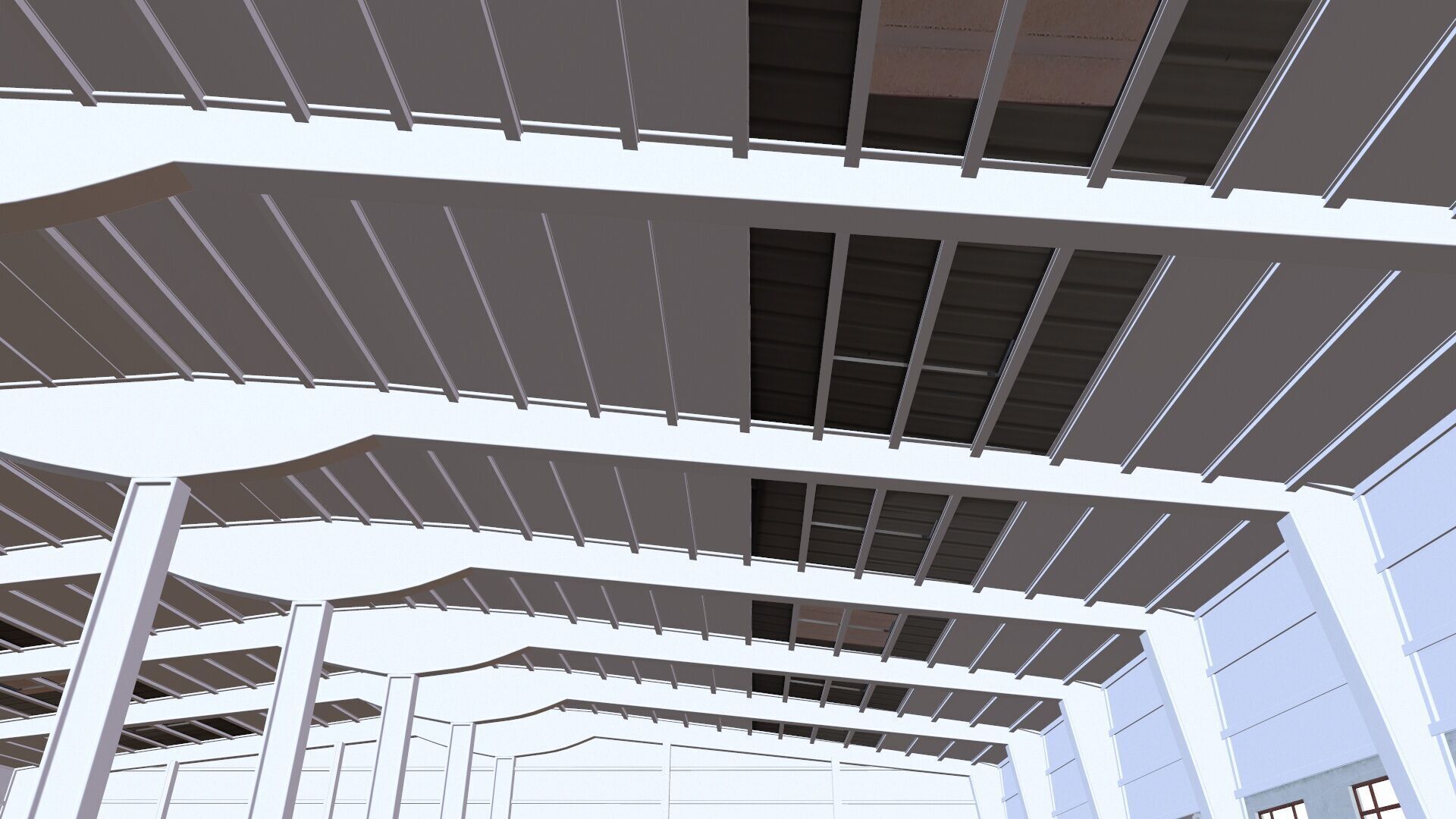 Warehouse Interior And Exterior Low-poly 3D model_4