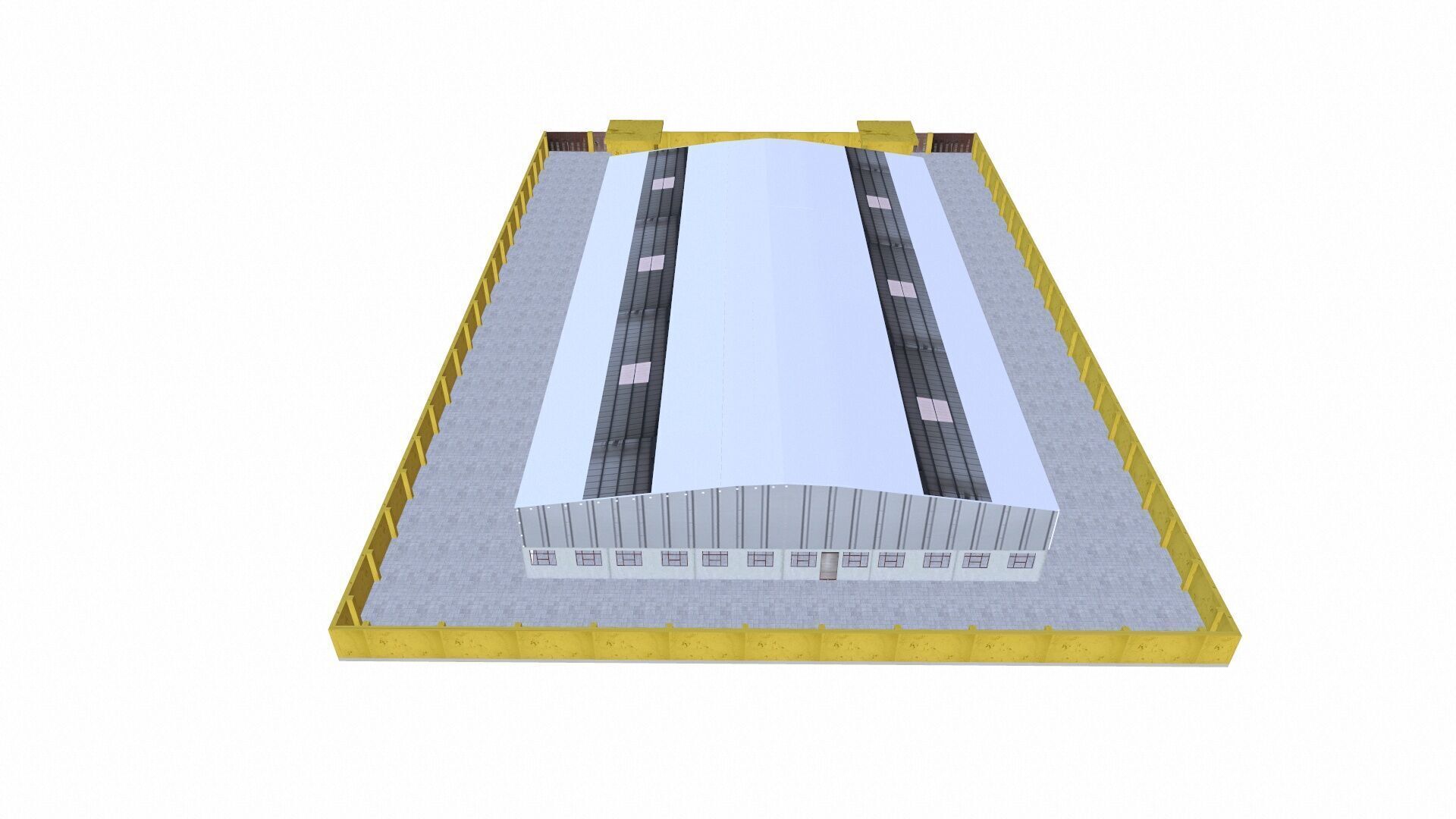 Warehouse Interior And Exterior Low-poly 3D model_7