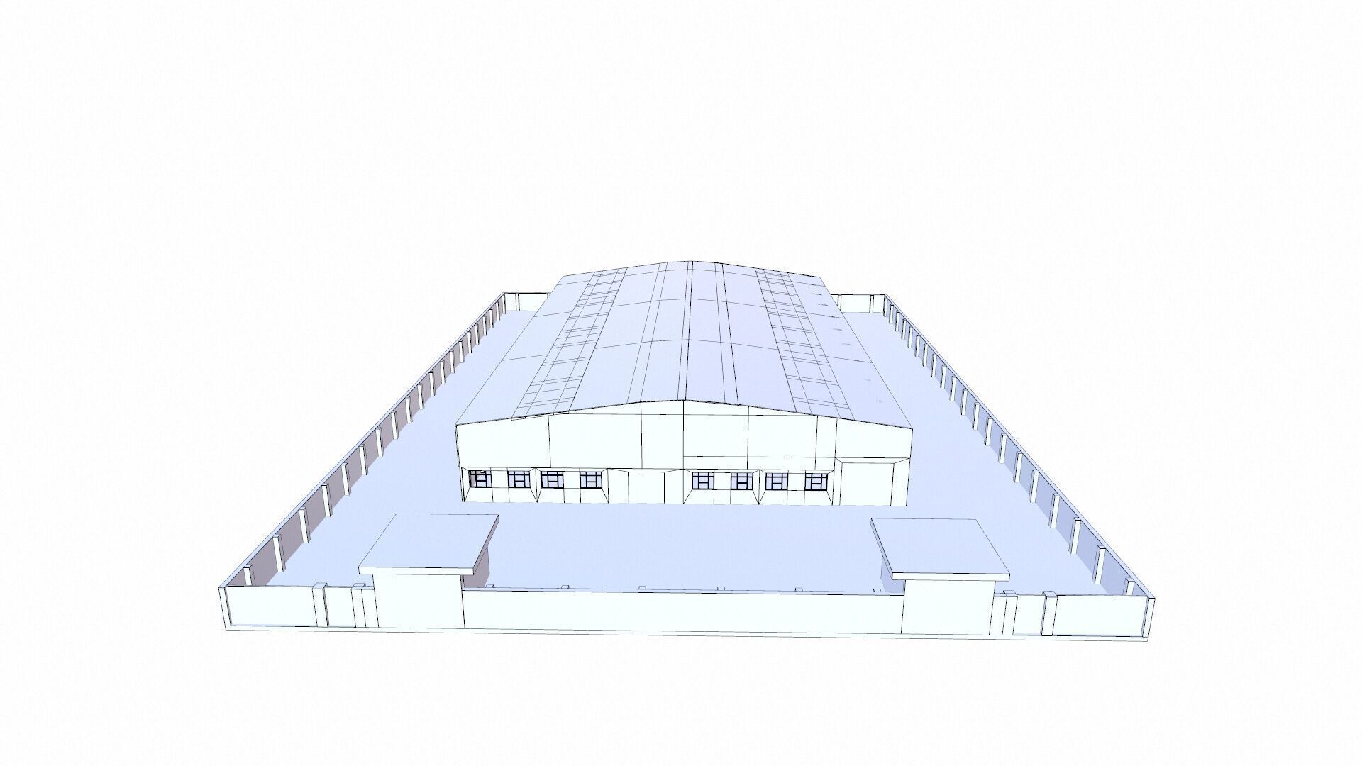 Warehouse Interior And Exterior Low-poly 3D model_11