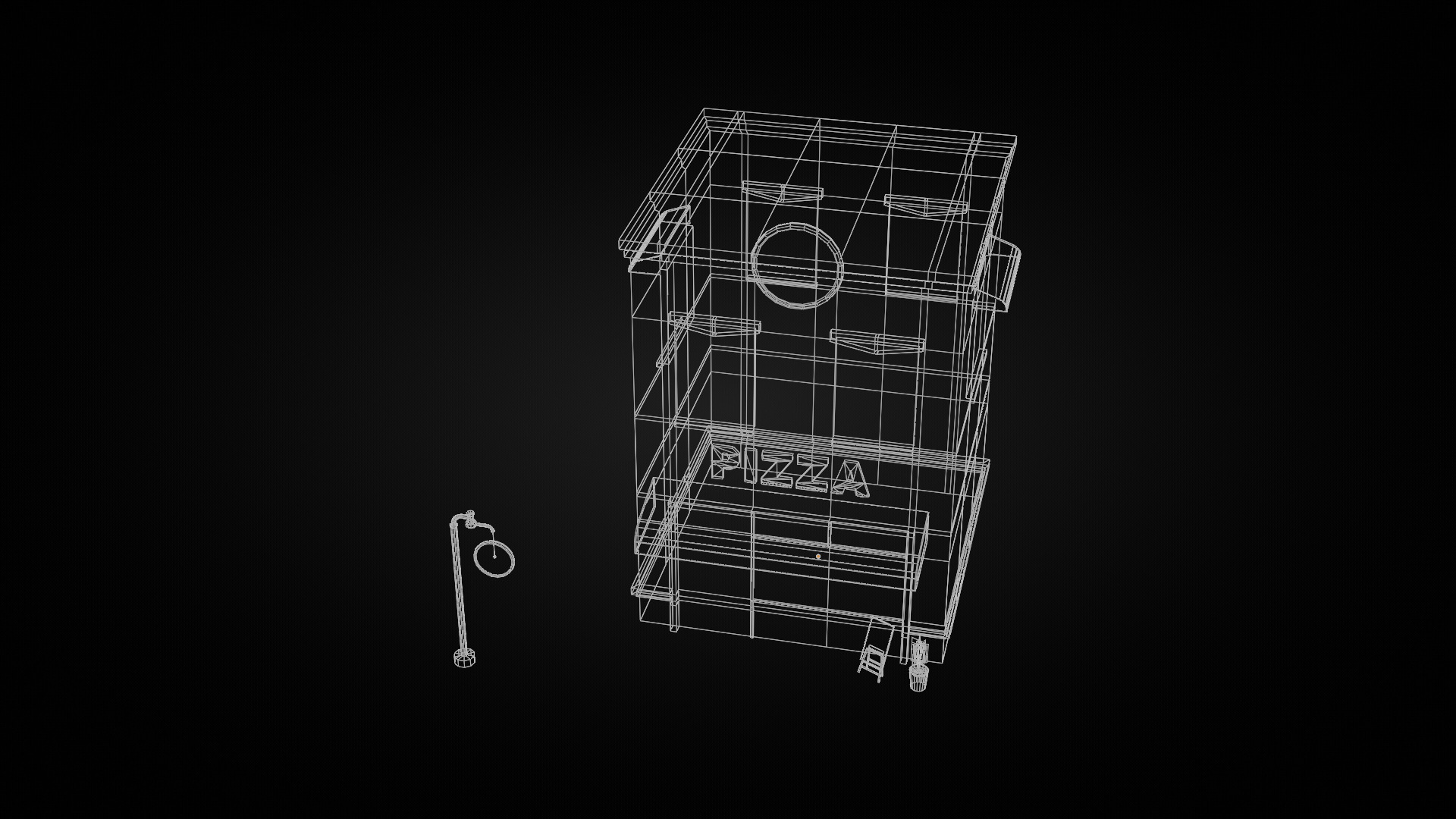 Cafe Fastfood Restaurant Pack  Low-poly 3D model_20