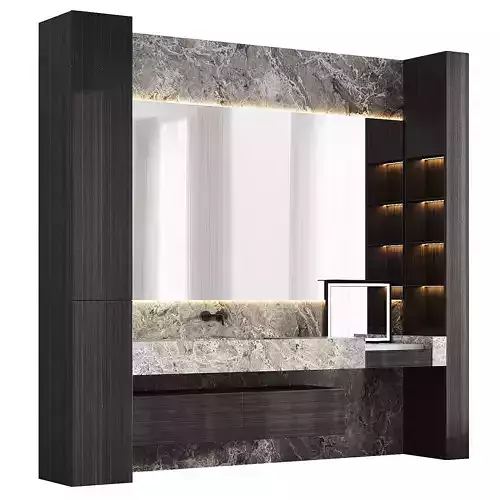 Bathroom furniture with vanity