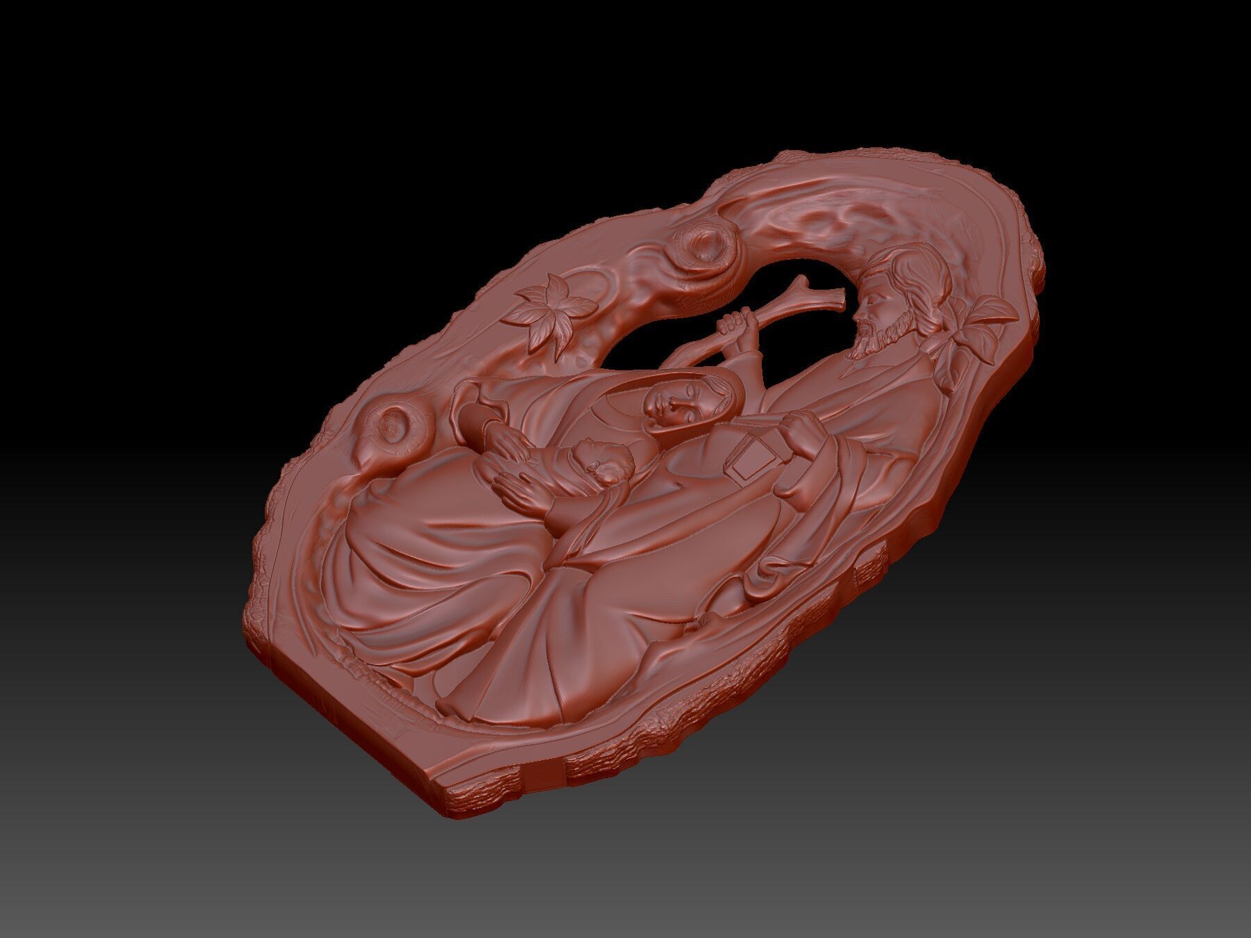 Couple and child 3D print model_5