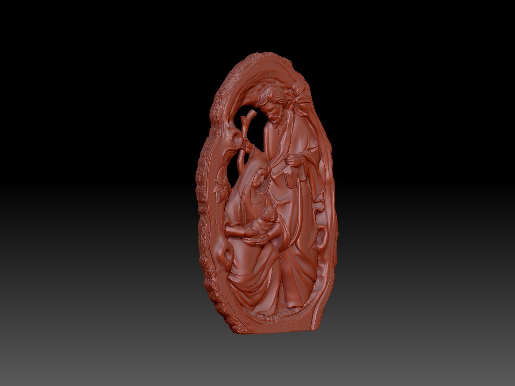 Couple and child 3D print model_4