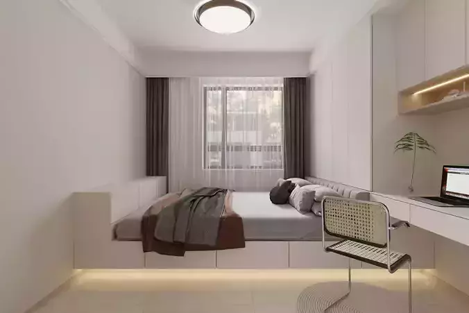 Modern cream style bedroom