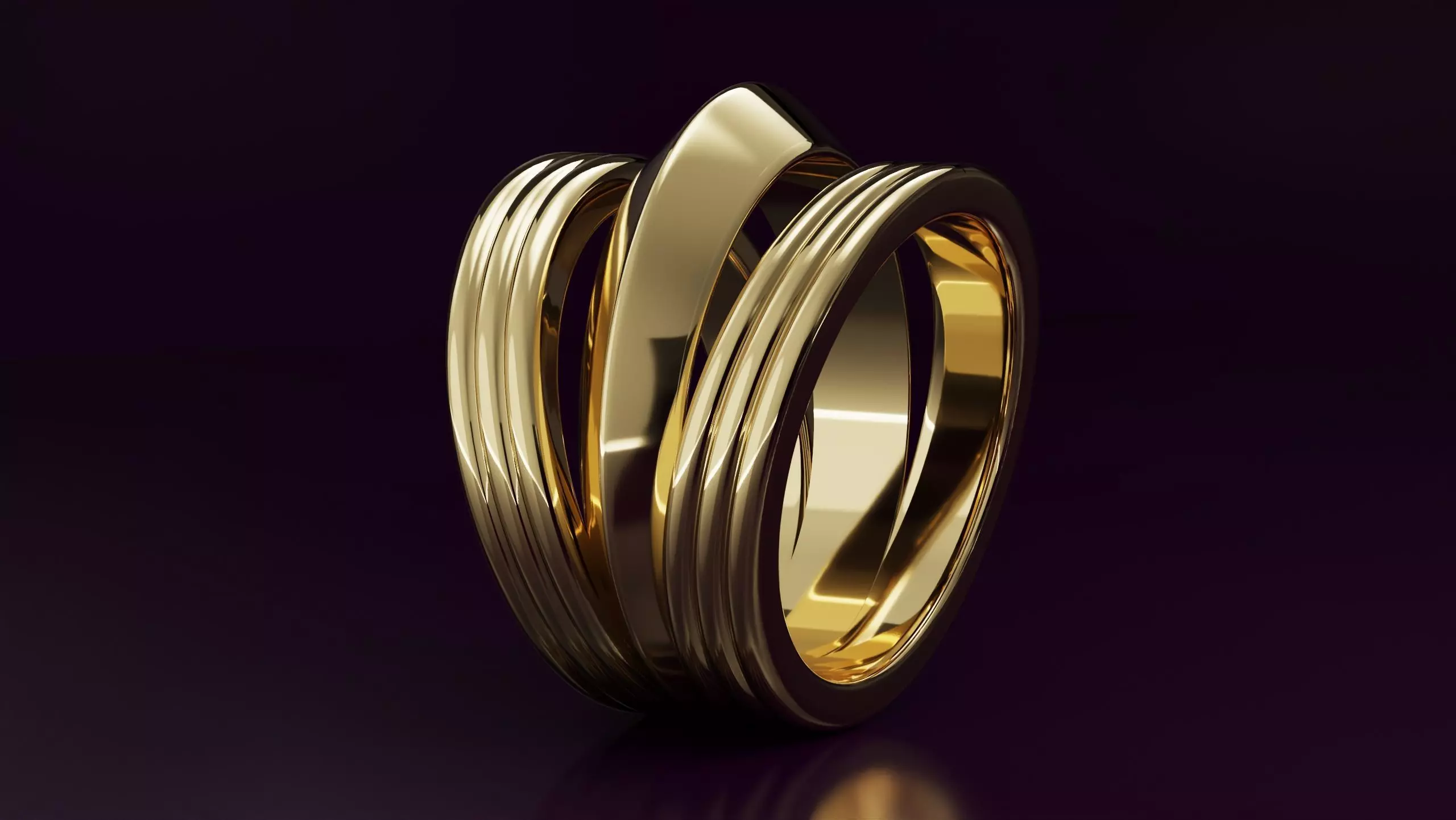 free form ring N43 3D print model