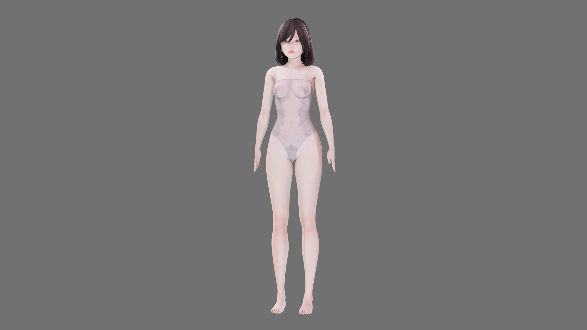 Lingerie clothes 0004 - Rig -Unreal - Unity - Blender - Animated Low-poly 3D model_14
