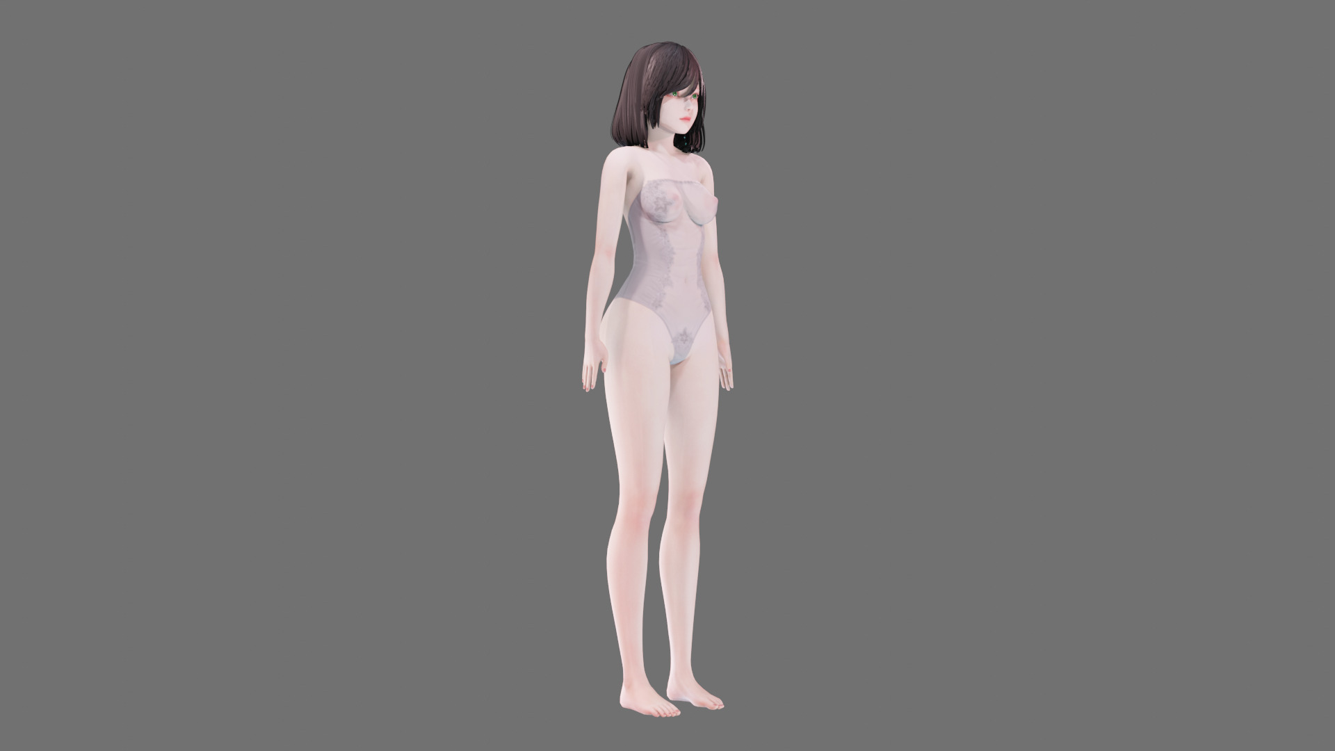 Lingerie clothes 0004 - Rig -Unreal - Unity - Blender - Animated Low-poly 3D model_44