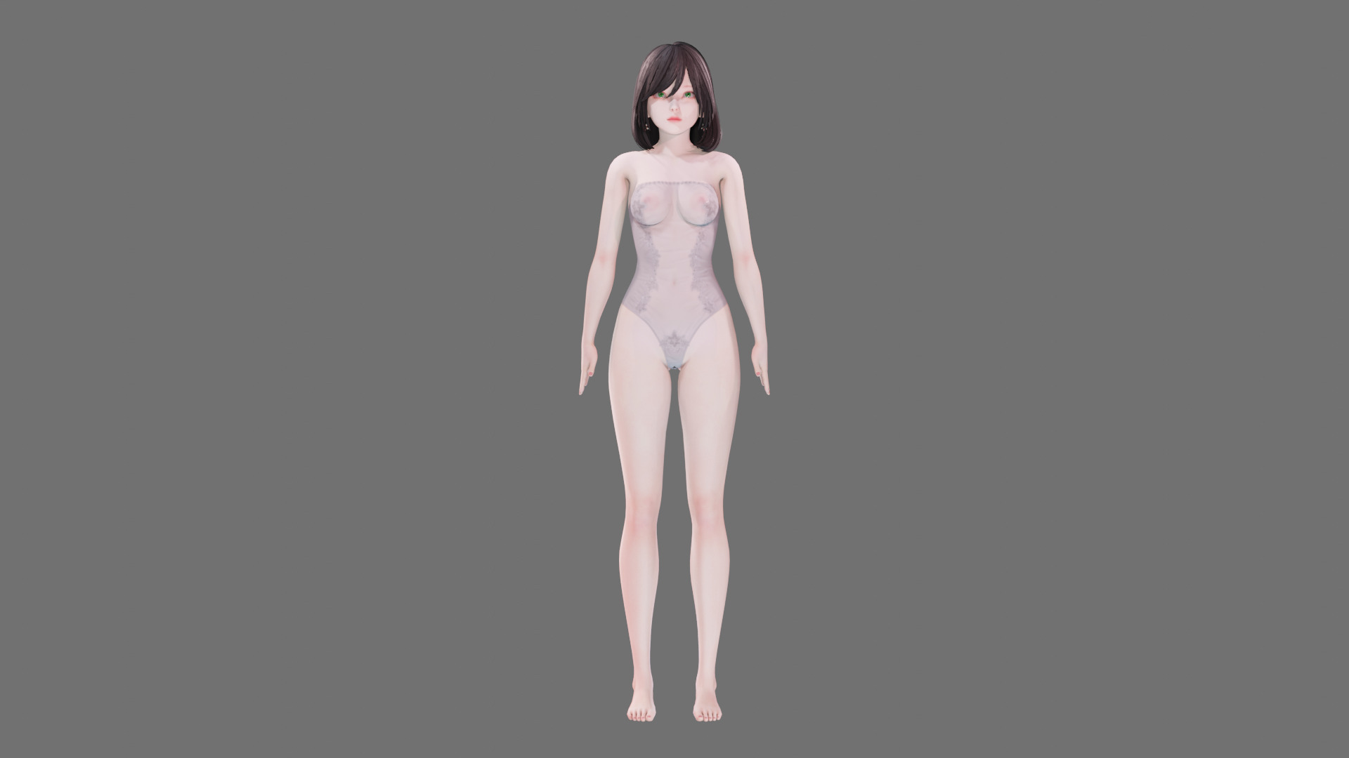 Lingerie clothes 0004 - Rig -Unreal - Unity - Blender - Animated Low-poly 3D model_13