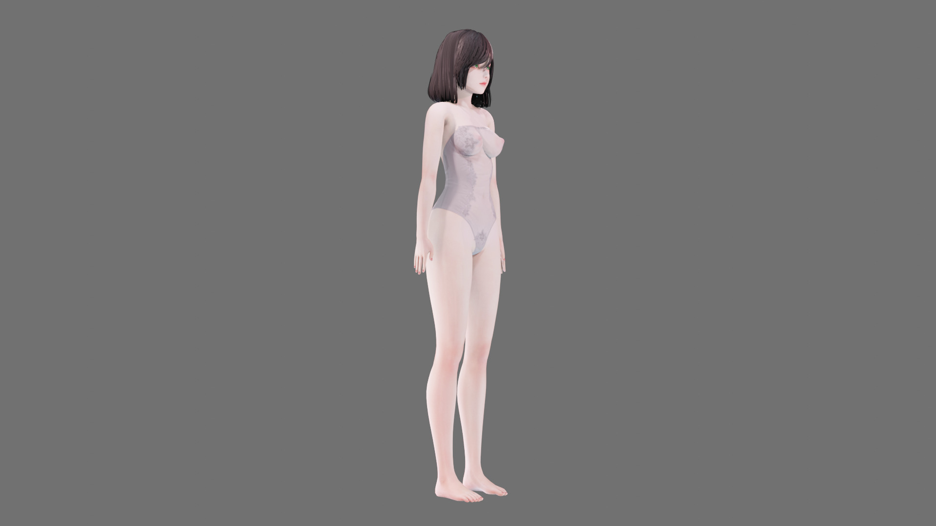 Lingerie clothes 0004 - Rig -Unreal - Unity - Blender - Animated Low-poly 3D model_43