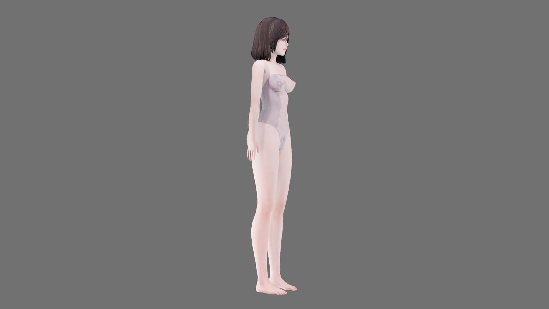 Lingerie clothes 0004 - Rig -Unreal - Unity - Blender - Animated Low-poly 3D model_42