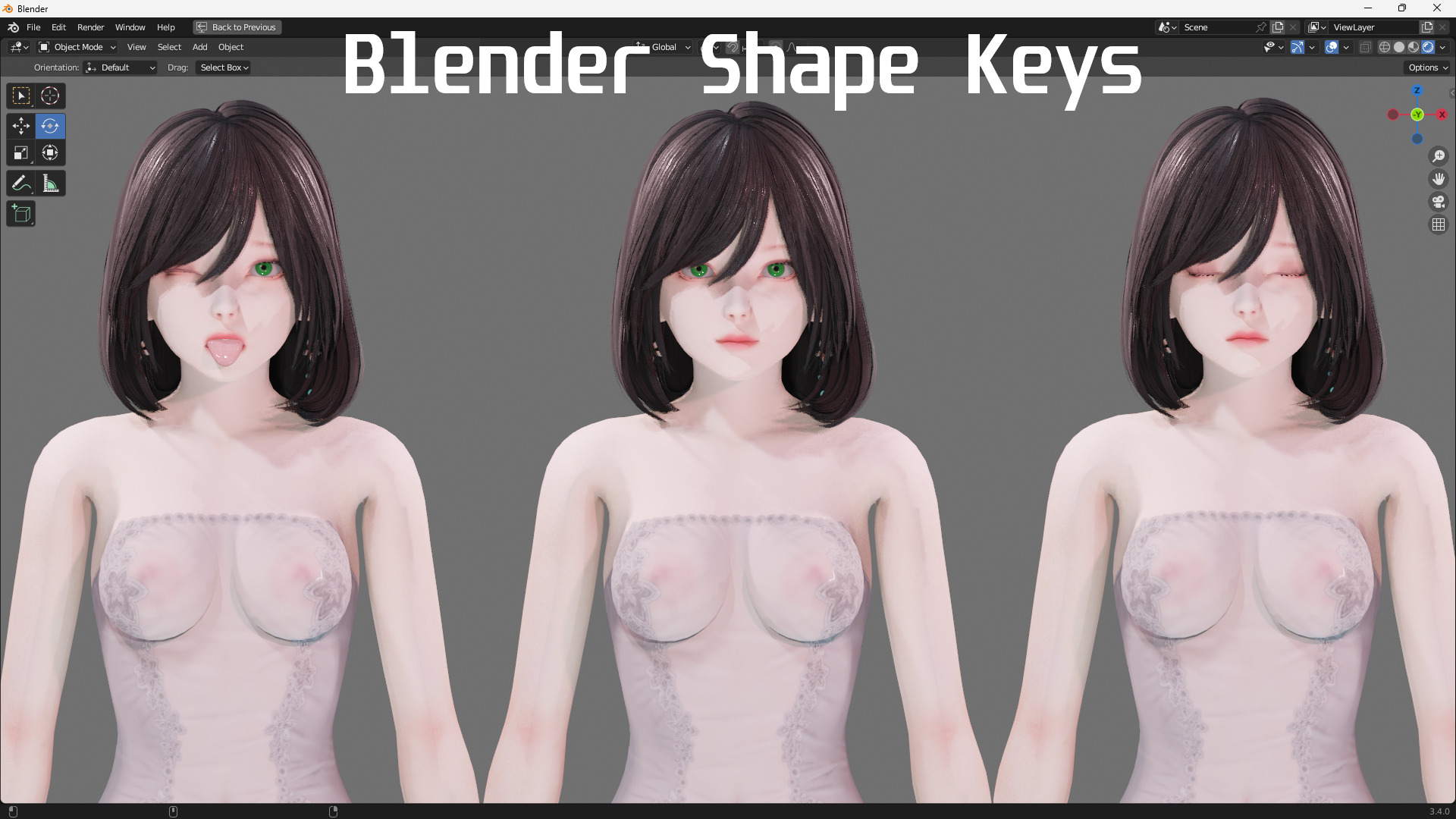 Lingerie clothes 0004 - Rig -Unreal - Unity - Blender - Animated Low-poly 3D model_6