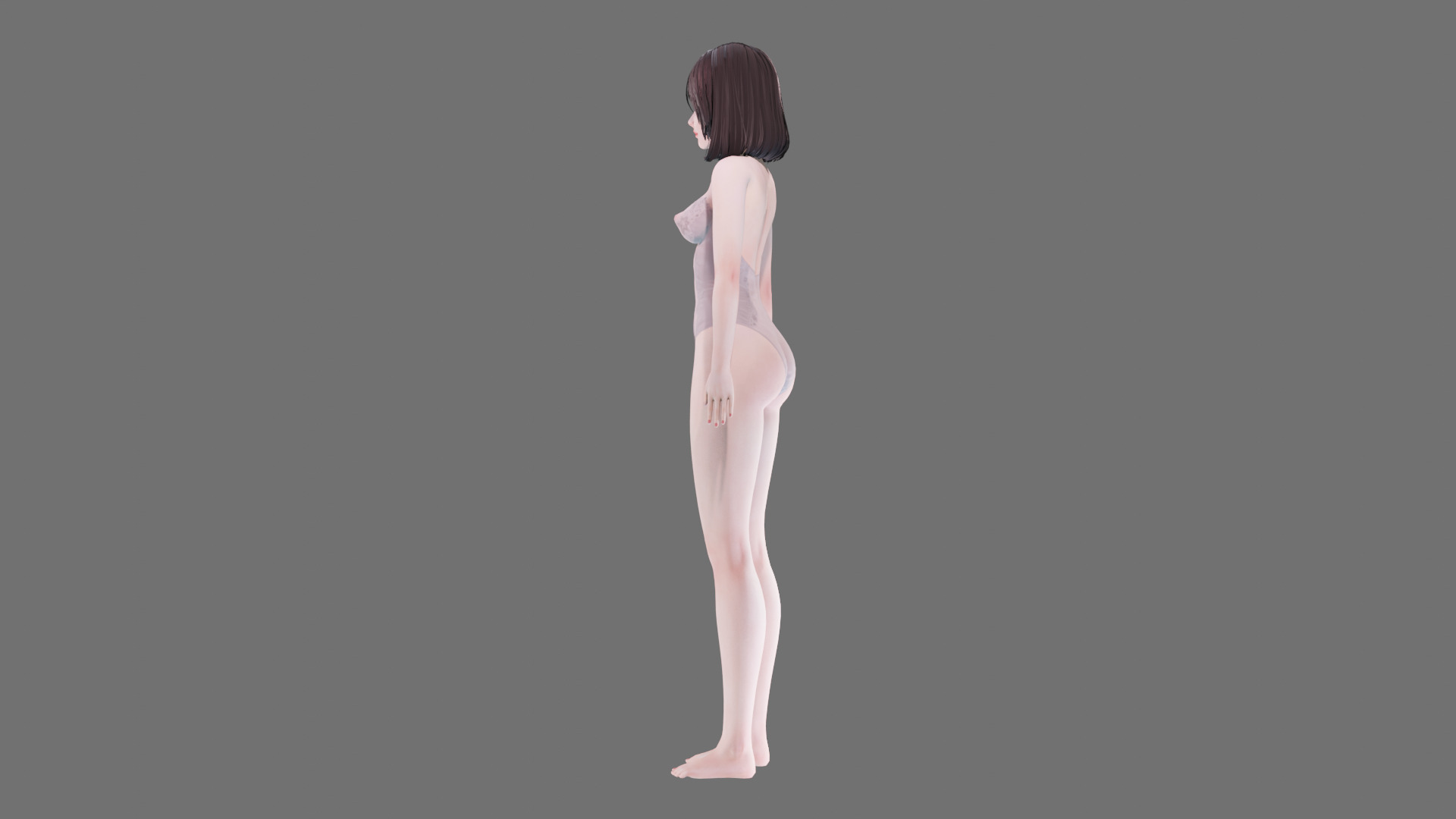 Lingerie clothes 0004 - Rig -Unreal - Unity - Blender - Animated Low-poly 3D model_23