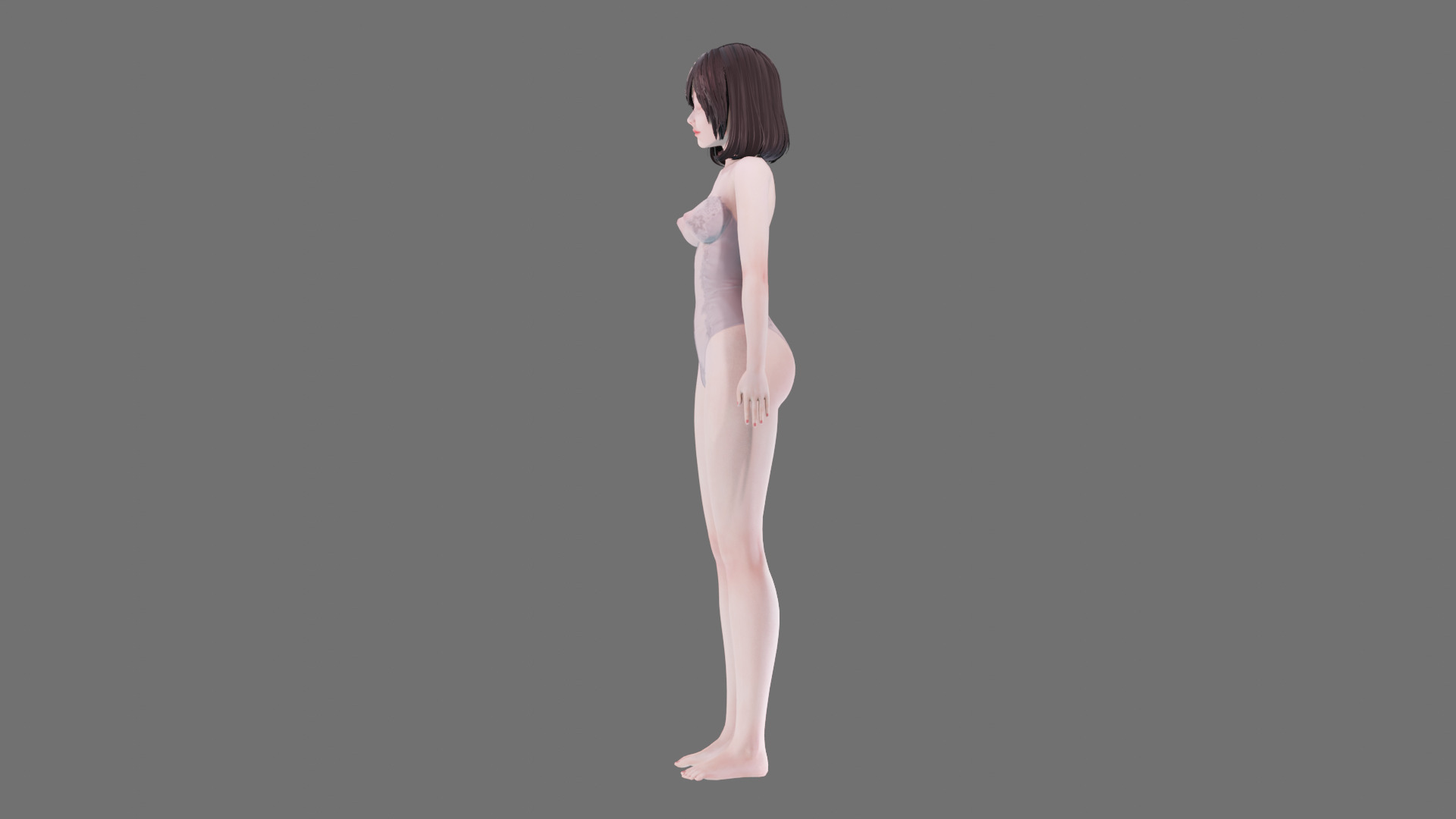 Lingerie clothes 0004 - Rig -Unreal - Unity - Blender - Animated Low-poly 3D model_21