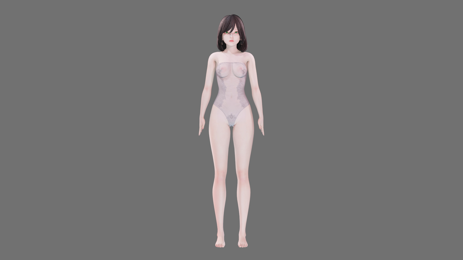 Lingerie clothes 0004 - Rig -Unreal - Unity - Blender - Animated Low-poly 3D model_48