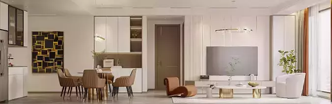 Modern light luxury living room