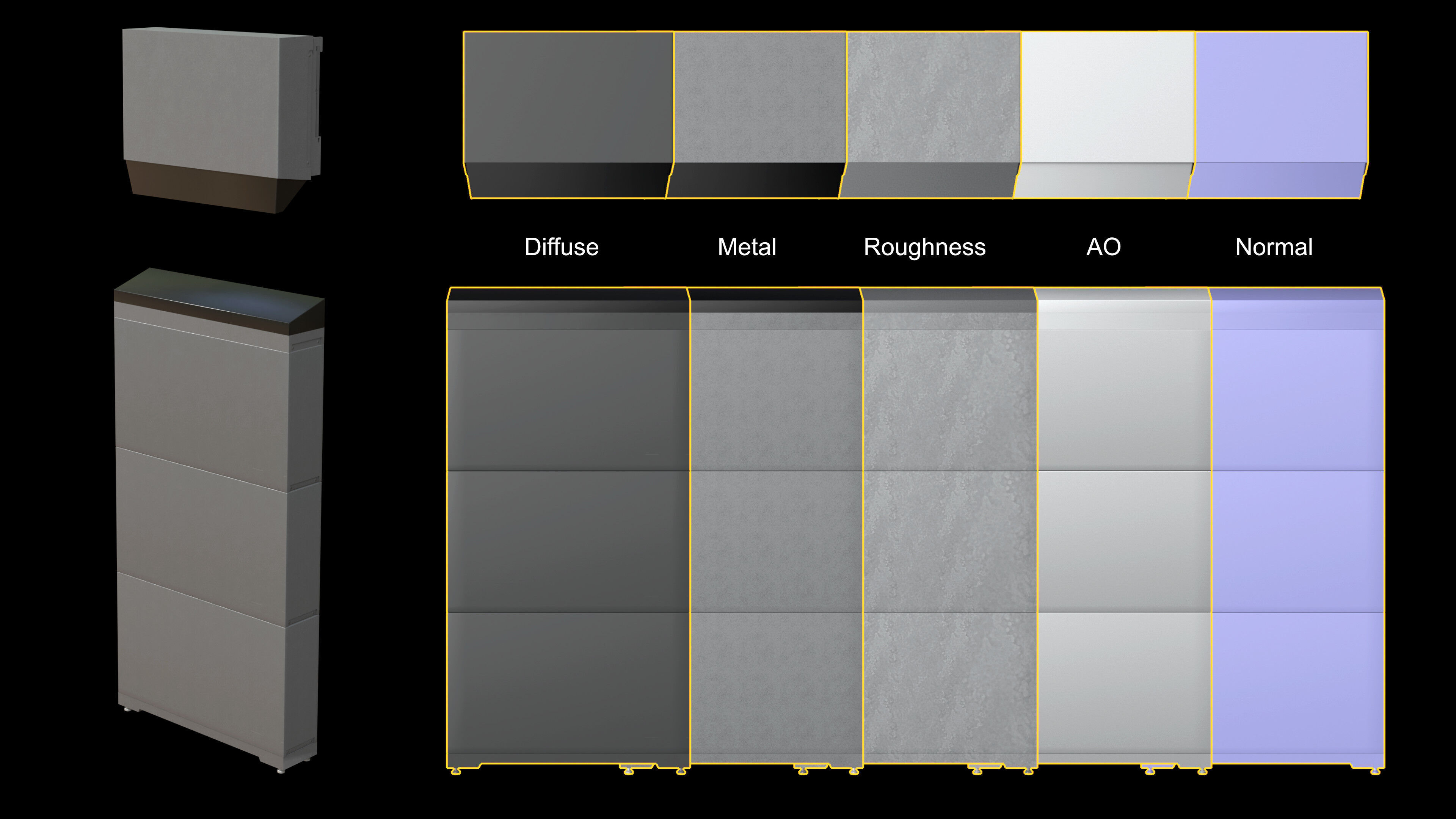 Home Battery Storage System Low-poly 3D model_3